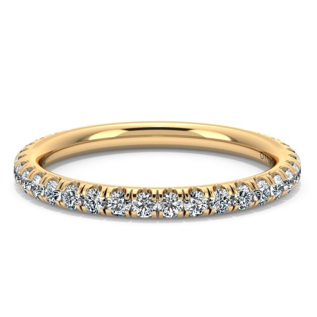 Danhov Classico Diamond Wedding Band in 18k Yellow Gold