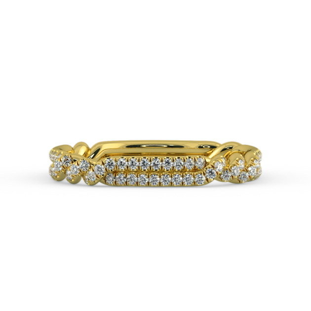 Danhov Eleganza Wedding Band for Women in 18k Yellow Gold
