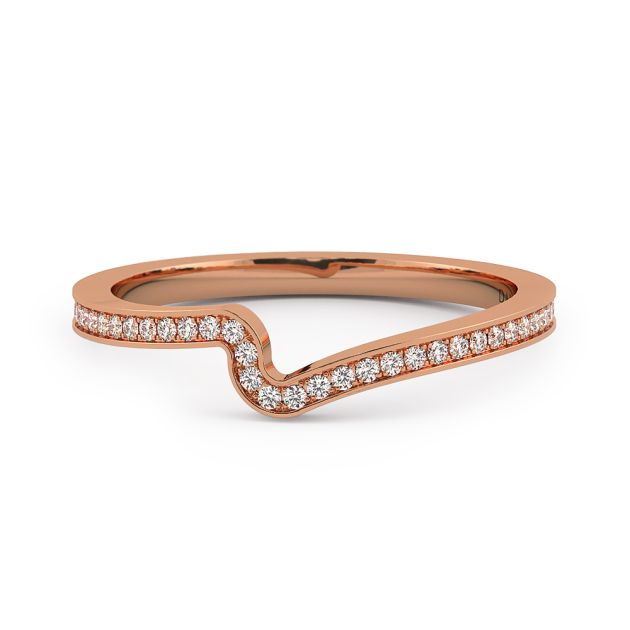 Danhov Eleganza Wedding Band for Women in 14k Rose Gold