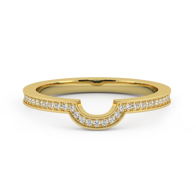 Danhov Classico Diamond Ladies Wedding Ring in 18k Yellow Gold