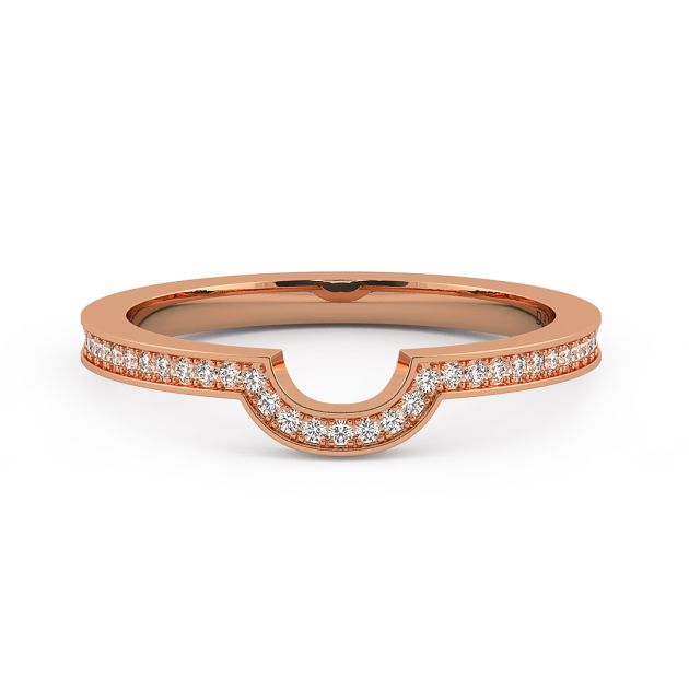 Danhov Classico Diamond Ladies Wedding Ring in 14k Rose Gold