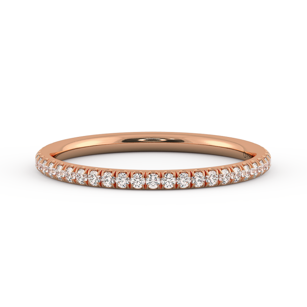 Danhov Abbraccio Diamond Wedding Band in 18k Rose Gold