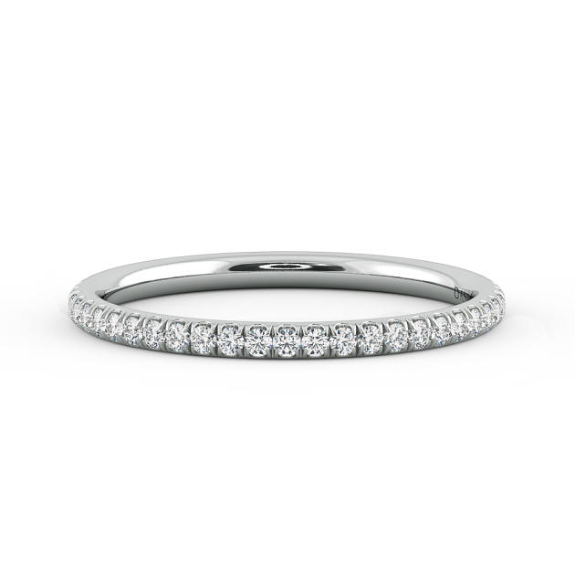 Danhov Classico Diamond Wedding Band in 14k White Gold
