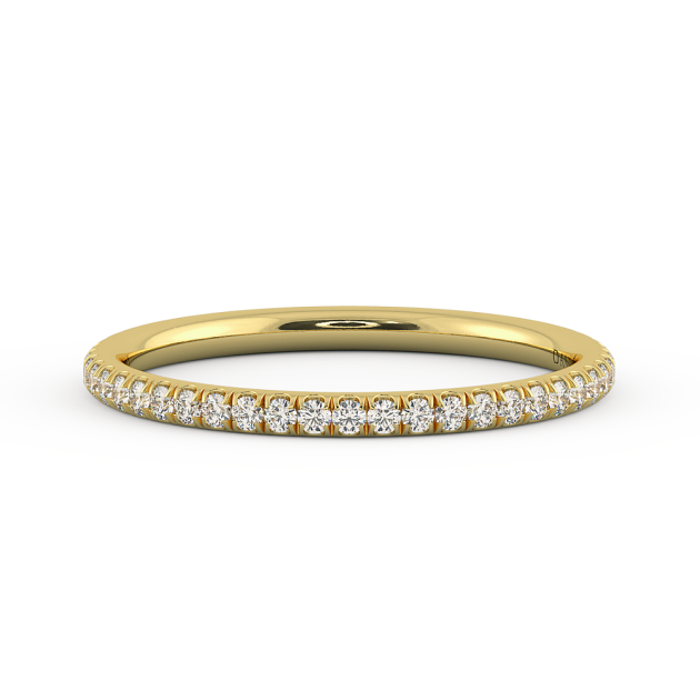 Danhov Classico Diamond Wedding Band in 18k Yellow Gold