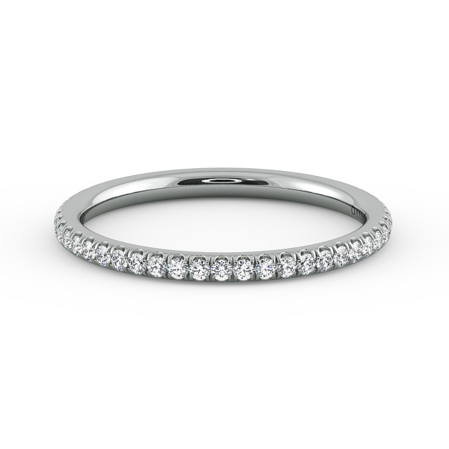 Norme de Danhov Diamond Wedding Band in 14k White Gold