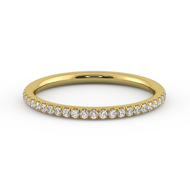 Norme de Danhov Diamond Wedding Band in 18k Yellow Gold