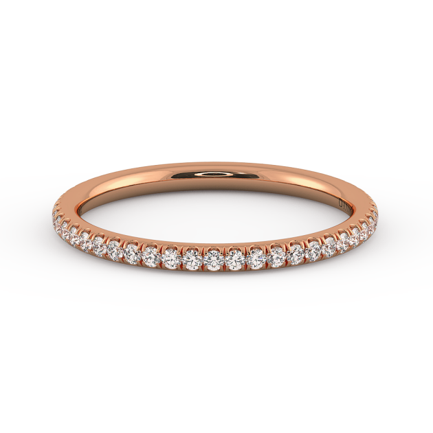 Norme de Danhov Diamond Wedding Band in 18k Rose Gold