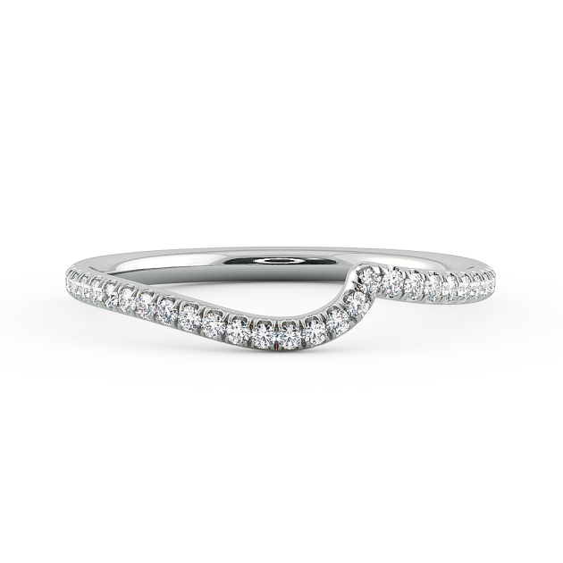 Danhov Abbraccio Ladies Wedding Band in 18k White Gold