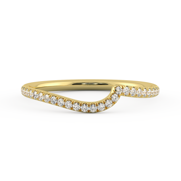 Danhov Abbraccio Ladies Wedding Band in 14k Yellow Gold