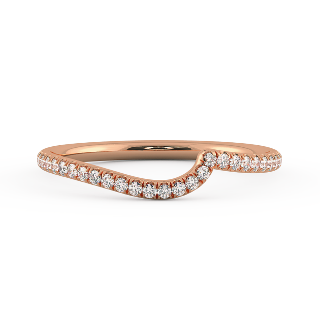Danhov Abbraccio Ladies Wedding Band in 14k Rose Gold