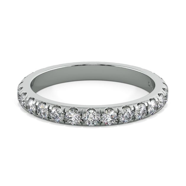 Danhov Classico Diamond Wedding Ring in 18k White Gold