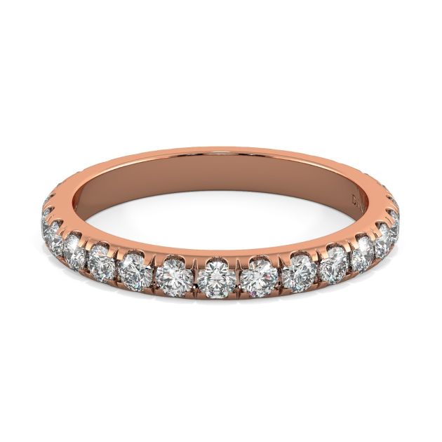 Danhov Classico Diamond Wedding Ring in 18k Rose Gold