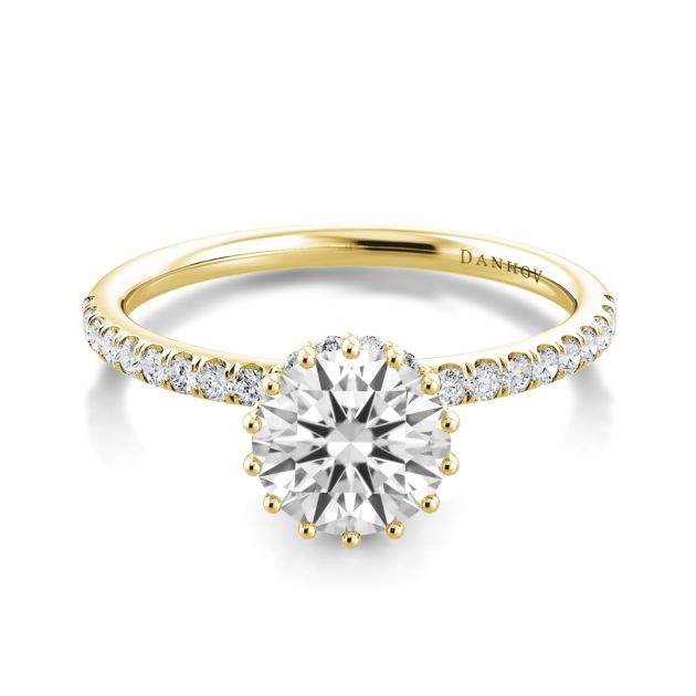 Danhov Couture Engagement Ring in 18k Yellow Gold