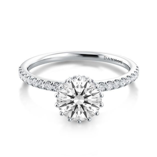Danhov Couture Engagement Ring in 14k White Gold