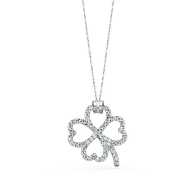 Norme de Danhov Diamond Pendant in 14k White Gold