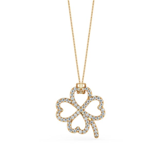 Norme de Danhov Diamond Pendant in 14k Yellow Gold