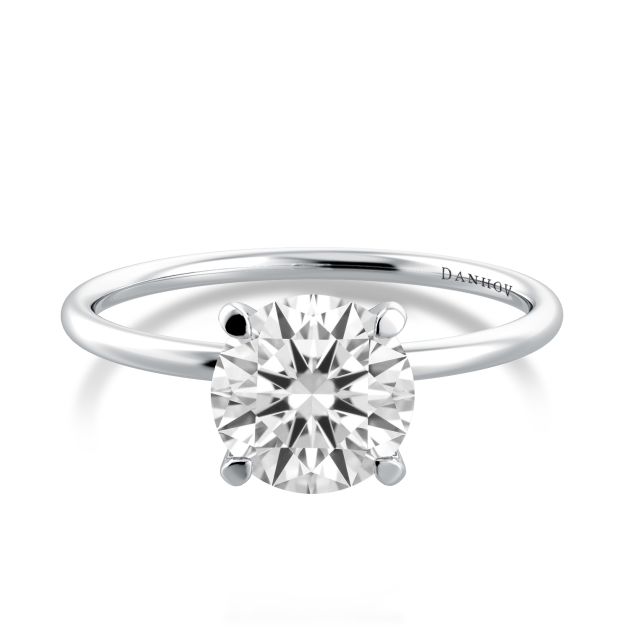Danhov Classico Handmade Engagement Ring in 14k White Gold