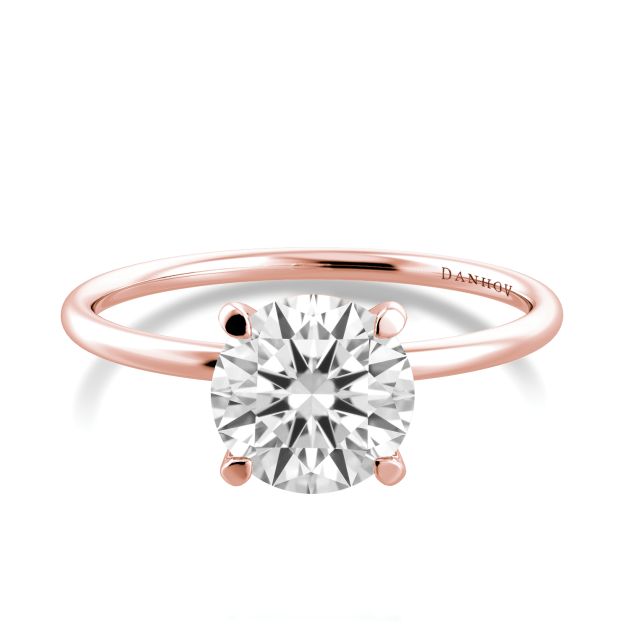 Danhov Classico Handmade Engagement Ring in 14k Rose Gold