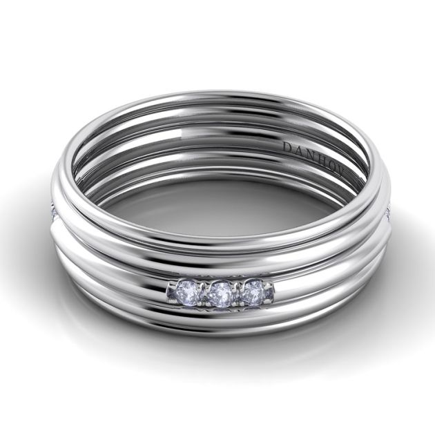 Danhov Classico Round Band in 14k White Gold