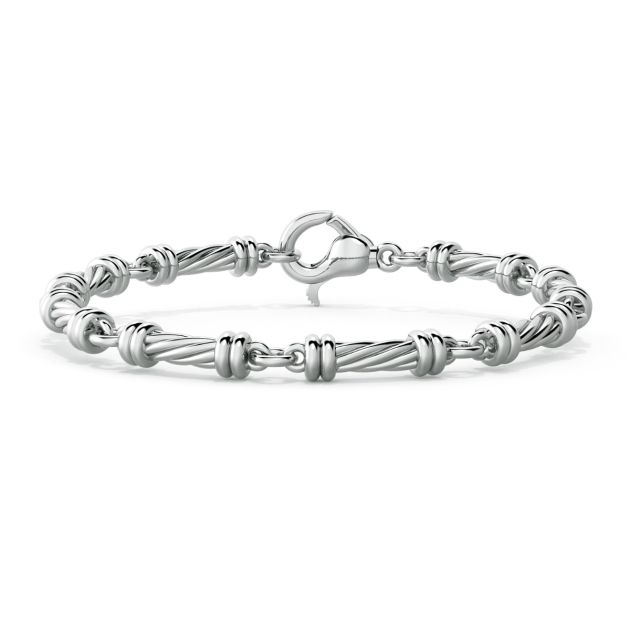 Norme de Danhov Twisted Chain Bracelet in Platinum 