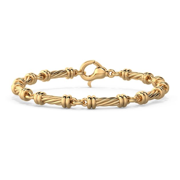 Norme de Danhov Twisted Chain Bracelet in 14k Yellow Gold