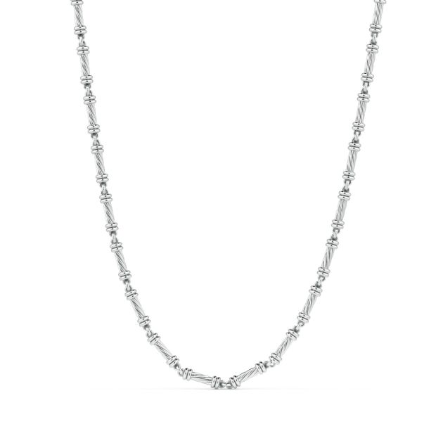 Norme de Danhov Twisted Chain Necklace in Platinum