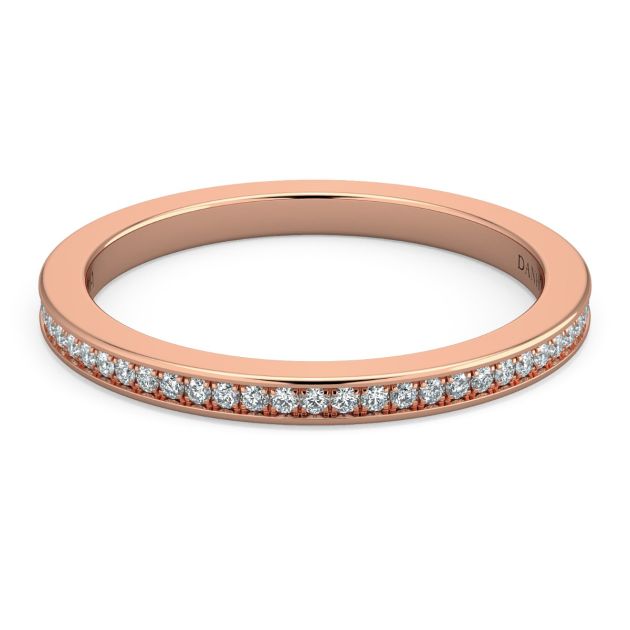 Danhov Classico Diamond Wedding Ring for Women in 14k Rose Gold