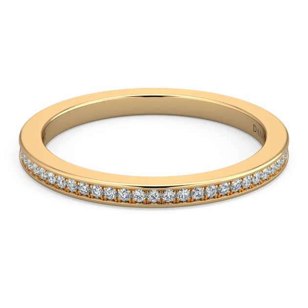 Danhov Classico Diamond Wedding Ring for Women in 18k Yellow Gold