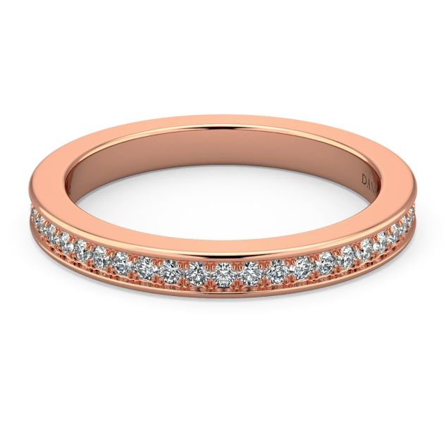 Danhov Classico Diamond Wedding Ring for Women in 18k Rose Gold