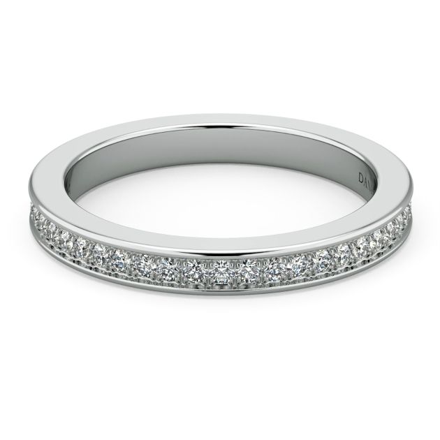 Danhov Classico Diamond Wedding Ring for Women in 18k White Gold