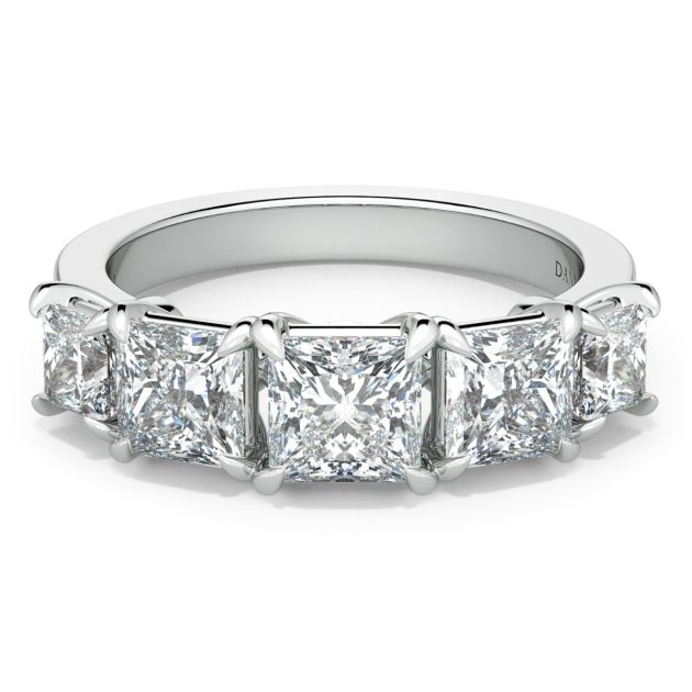 Danhov Classico Five Diamond Engagement Ring in 14k White Gold
