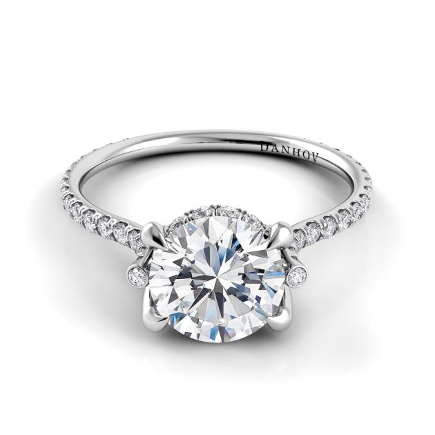Danhov Per Lei   Custom Engagement Ring in 14k White Gold