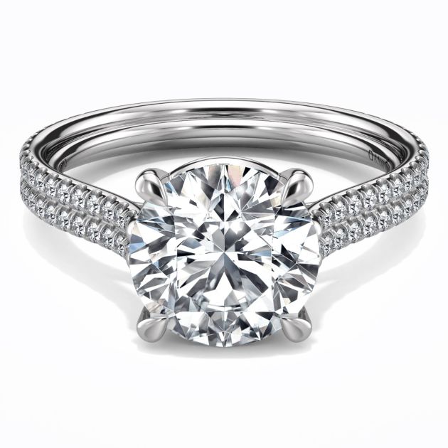 Danhov Per Lei Engagement Ring in 18k White Gold