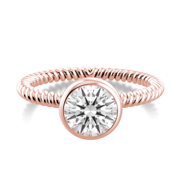 Danhov Per Lei Solitaire Engagement Ring in 18k Rose Gold