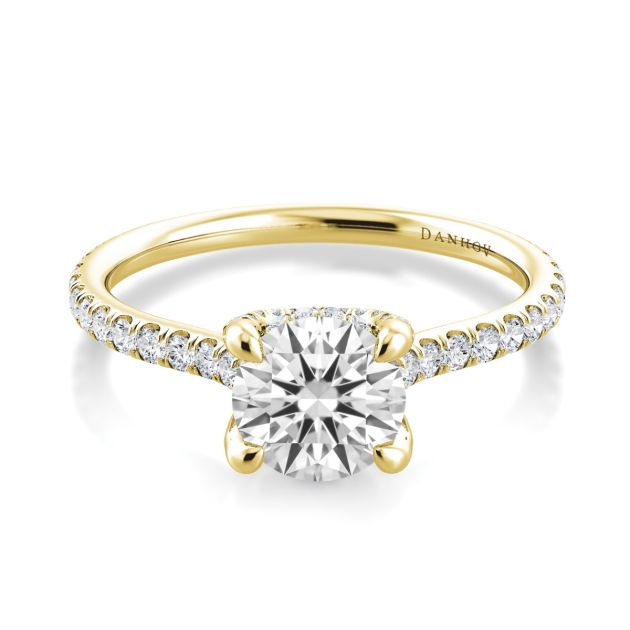 Danhov Per Lei  Unique Handmade Engagement Ring in 14k Yellow Gold