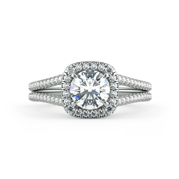 Danhov Per Lei Engagement Ring in 14k White Gold