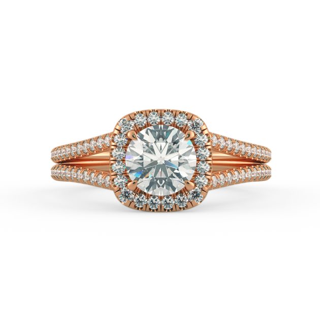 Danhov Per Lei Engagement Ring in 18k Rose Gold