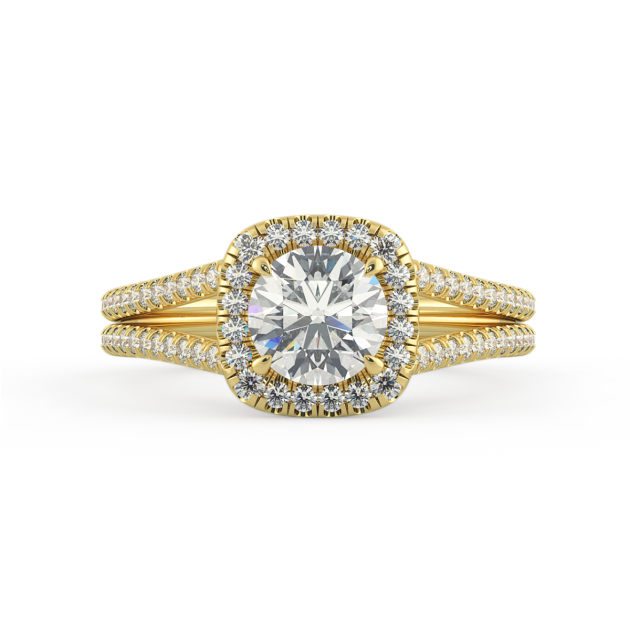 Danhov Per Lei Engagement Ring in 18k Yellow Gold