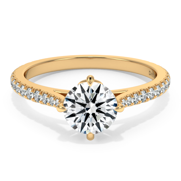 Norme De Danhov Ladies Engagement Ring Set in 14k Yellow Gold