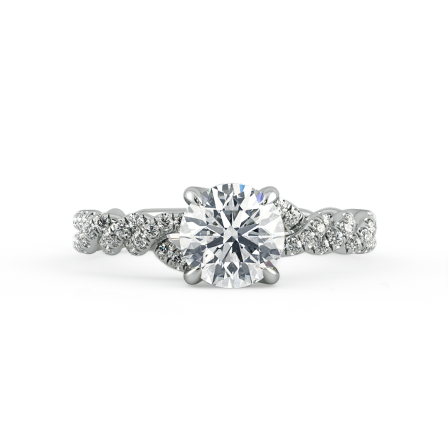 Danhov Eleganza Engagement Ring in 14k White Gold