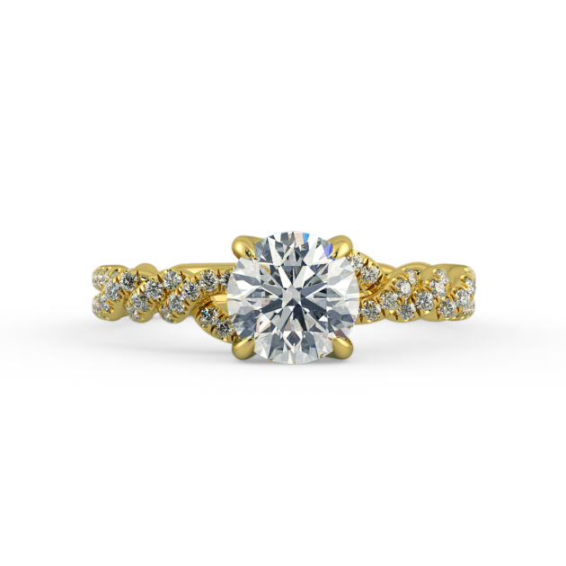Danhov Eleganza Engagement Ring in 14k Yellow Gold