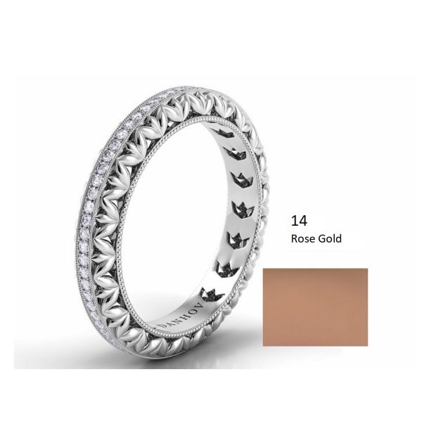 Danhov Petalo Diamond Wedding Ring for Women in 14k White Gold