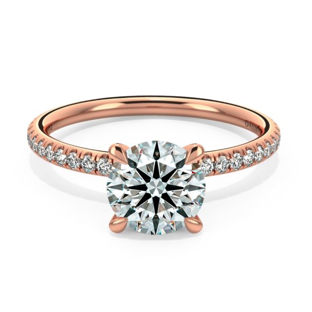 Norme De Danhov Ladies Engagement Ring Set in 14k Rose Gold