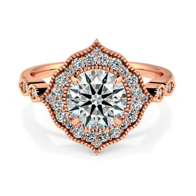 Norme De Danhov Ladies Engagement Ring Set in 18k Rose Gold