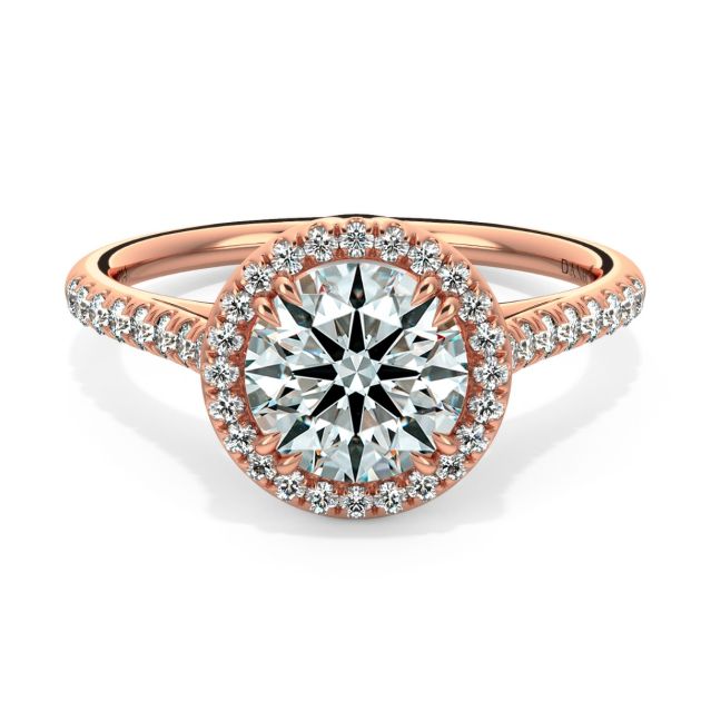 Norme De Danhov Ladies Engagement Ring Set in 18k Rose Gold