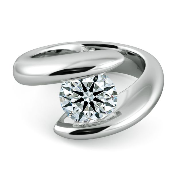 Danhov Unique Voltaggio Engagement Ring in 14k White Gold