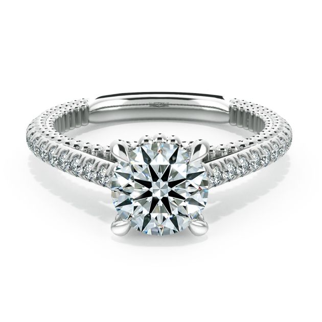 Danhov Perlina Unique Diamond Engagement Ring in Platinum
