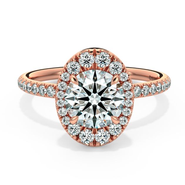 Danhov Per Lei Engagement Ring in 18k Rose Gold