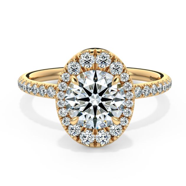 Danhov Per Lei Engagement Ring in 18k Yellow Gold