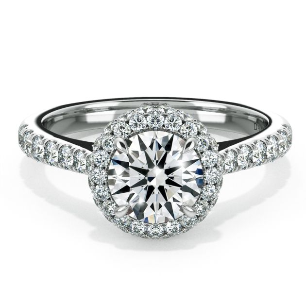 Danhov Classico Engagement Ring in 18k White Gold